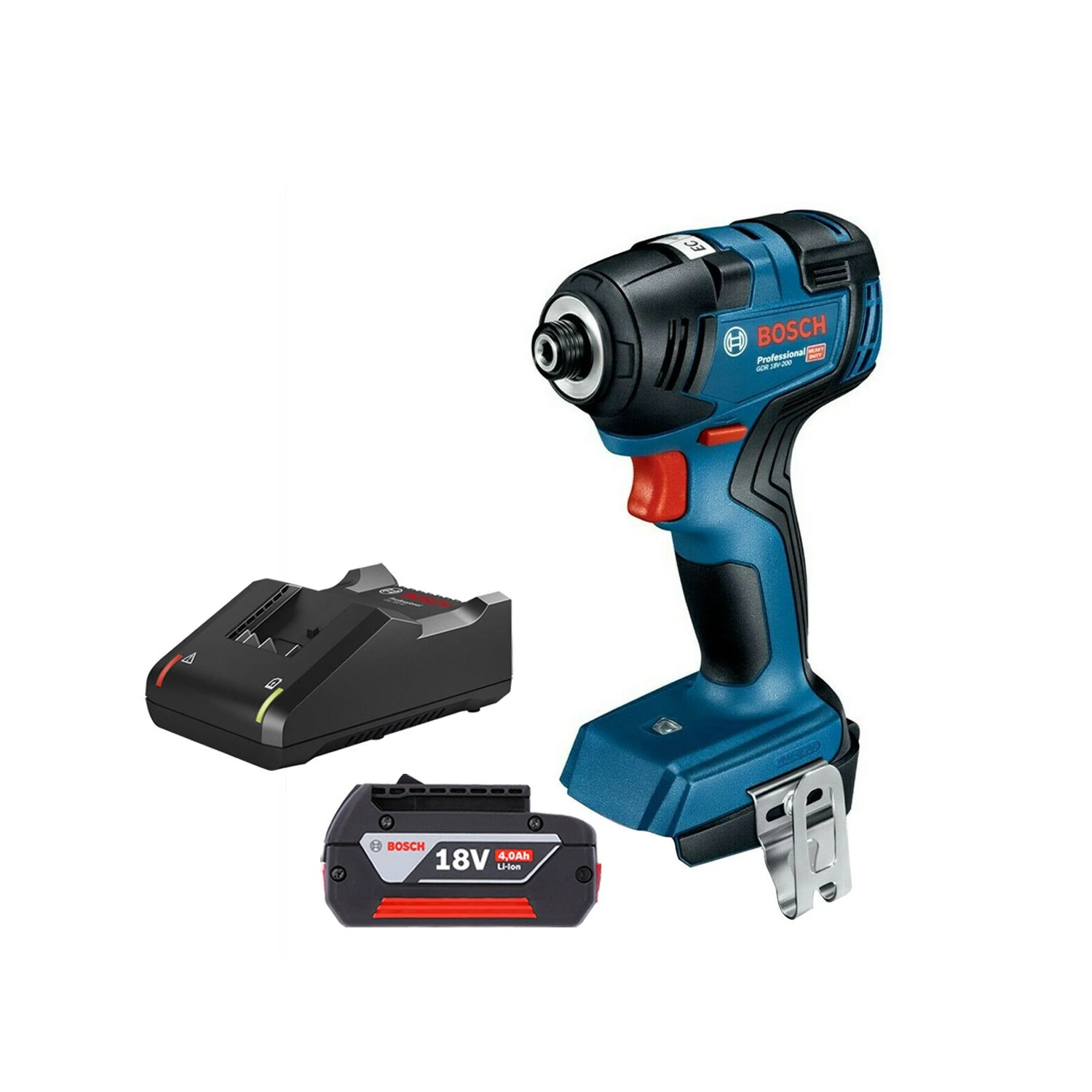 Bosch GDR 18V Cordless Brushless 1/4" Impact Driver With One 4.0Ah Battery & Charger 1 Bosch GDR 18V Cordless Brushless 1/4" Impact Driver With One 4.0Ah Battery & Charger