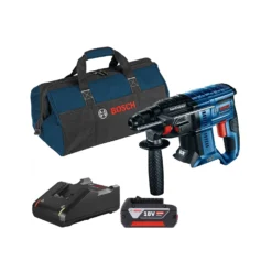 Bosch GBH 18V-21 18V Cordless Brushless SDS Plus Rotary Hammer Drill With 1 X 4.0Ah Battery, Charger & Tool Bag