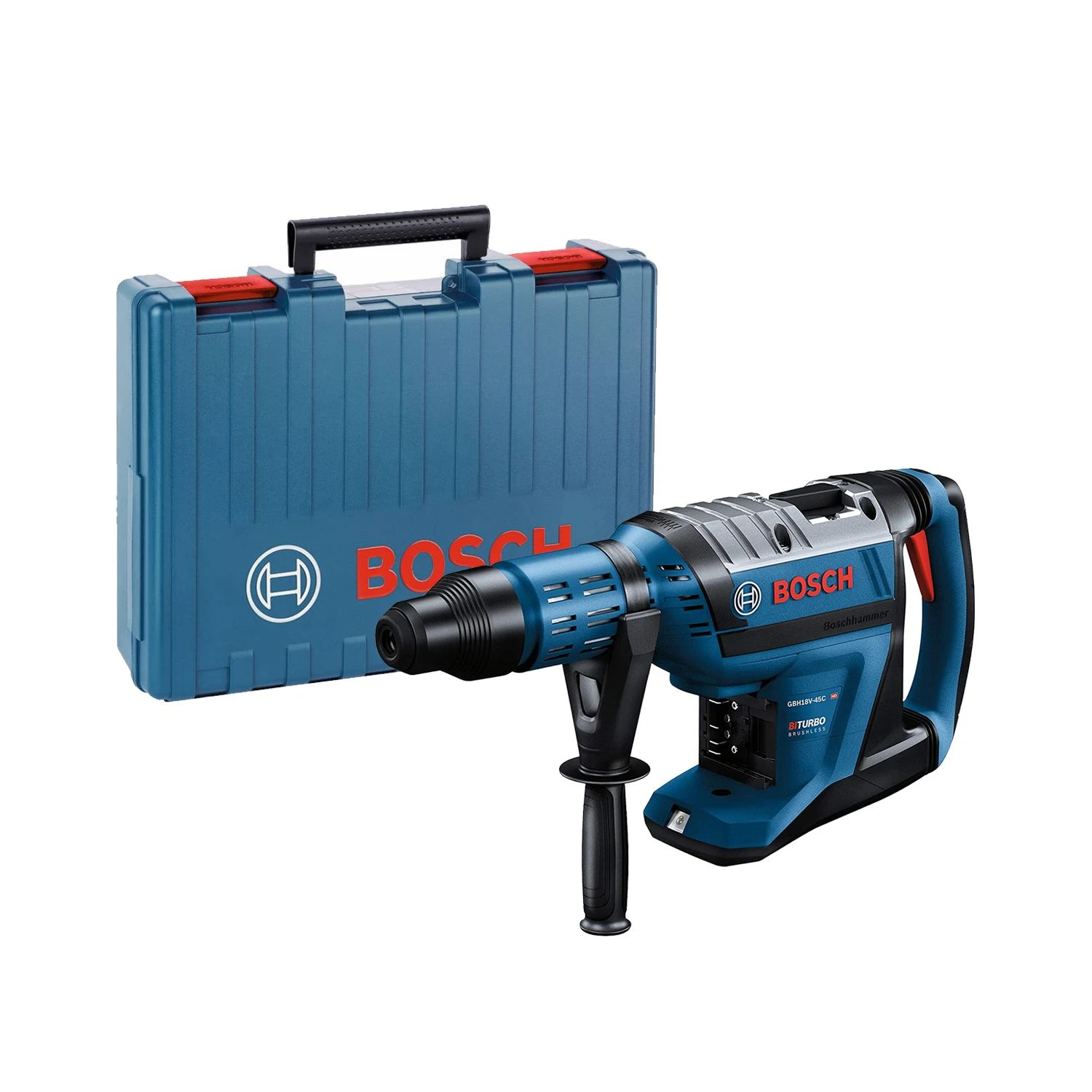 Bosch GBH 18V-45 C 18V BITURBO Brushless SDS Max Rotary Hammer Drill In Carry Case - 0611913000 1 Bosch GBH 18V-45 C 18V BITURBO Brushless SDS Max Rotary Hammer Drill In Carry Case - 0611913000