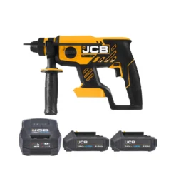 JCB 21-18BLRH-B 18V Brushless SDS Rotary Hammer Drill With 2 X 2.0Ah Batteries & Charger