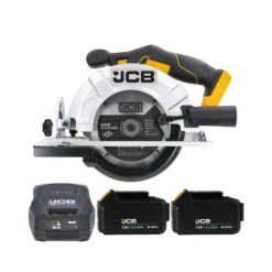 JCB 21-18CS-B 18V Cordless 165mm Circular Saw With 2 X 5.0Ah Batteries & Charger