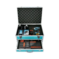 Makita DTD152 18V LXT Li-Ion Cordless Impact Driver With 2x 6.0Ah Batteries, Charger & 70pc Acc. Set In Case