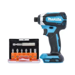 Makita DTD153 18V Cordless Brushless 1/4" Impact Driver With 7 Piece 25mm Long Screwdriver Bit Set