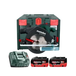 Metabo KS 18 LTX57 18V Cordless 165mm Circular Saw With 2 X 5.5Ah Batteries, Charger & Meta Box