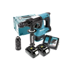 Makita DHR243Z Hammer Drill + 2 X BL1830, DC18RC & Case -Makitali Shop 6139b673707512e7497fcc332f25032e