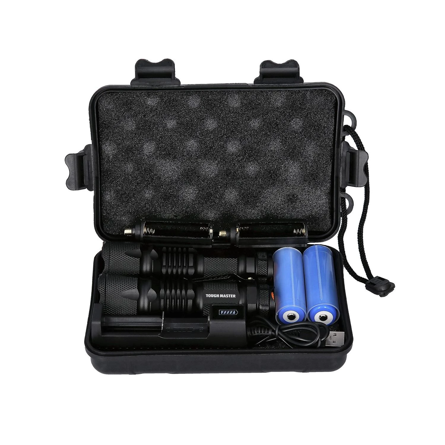 TOUGH MASTER® Rechargeable USB Torches 1200mAh Handheld Flashlights, Pocket-Size Zoomable Torches, Water-Resistant With Ultra Bright LED & Adjustable Focus (2 Pack) - 800 Lumens (TM-LTF402S) 5 TOUGH MASTER® Rechargeable USB Torches 1200mAh Handheld Flashlights, Pocket-Size Zoomable Torches, Water-Resistant With Ultra Bright LED & Adjustable Focus (2 Pack) - 800 Lumens (TM-LTF402S) - Image 5