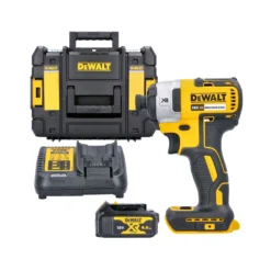 DeWalt DCF887 18V XR 3-Speed Brushless Impact Driver With 1 X 4.0Ah Battery, Charger & DWST1-70703 Case