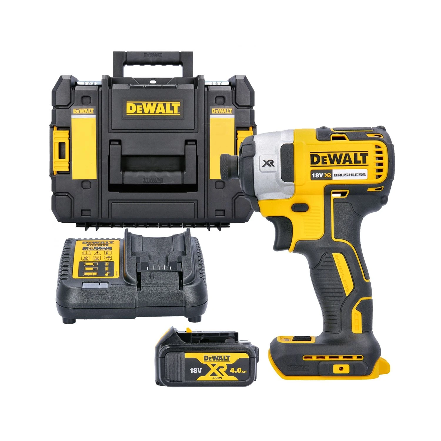 DeWalt DCF887 18V XR 3-Speed Brushless Impact Driver With 1 X 4.0Ah Battery, Charger & DWST1-70703 Case 1 DeWalt DCF887 18V XR 3-Speed Brushless Impact Driver With 1 X 4.0Ah Battery, Charger & DWST1-70703 Case