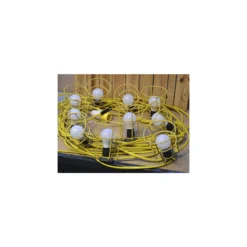 Faithfull FPPSLFESTLED 22m Festoon Lights Low Energy 10 LED Bulbs 110V -Makitali Shop 75de5c18ea1f4c49d002680275805eee7b75a3f39b6df2188bf09d0a12383a7b