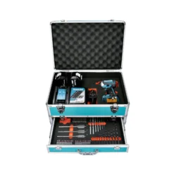 Makita DTD154 18V Li-Ion Brushless Impact Driver With 2 X 6.0Ah Batteries, Charger & 70 Piece Acc. In Case