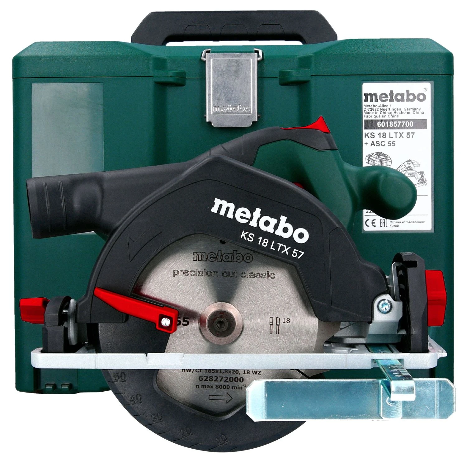 Metabo KS 18 LTX57 18V Cordless 165mm Circular Saw With 2 X 28 Teeth Saw Blades & MetaBOX 2 Metabo KS 18 LTX57 18V Cordless 165mm Circular Saw With 2 X 28 Teeth Saw Blades & MetaBOX - Image 2