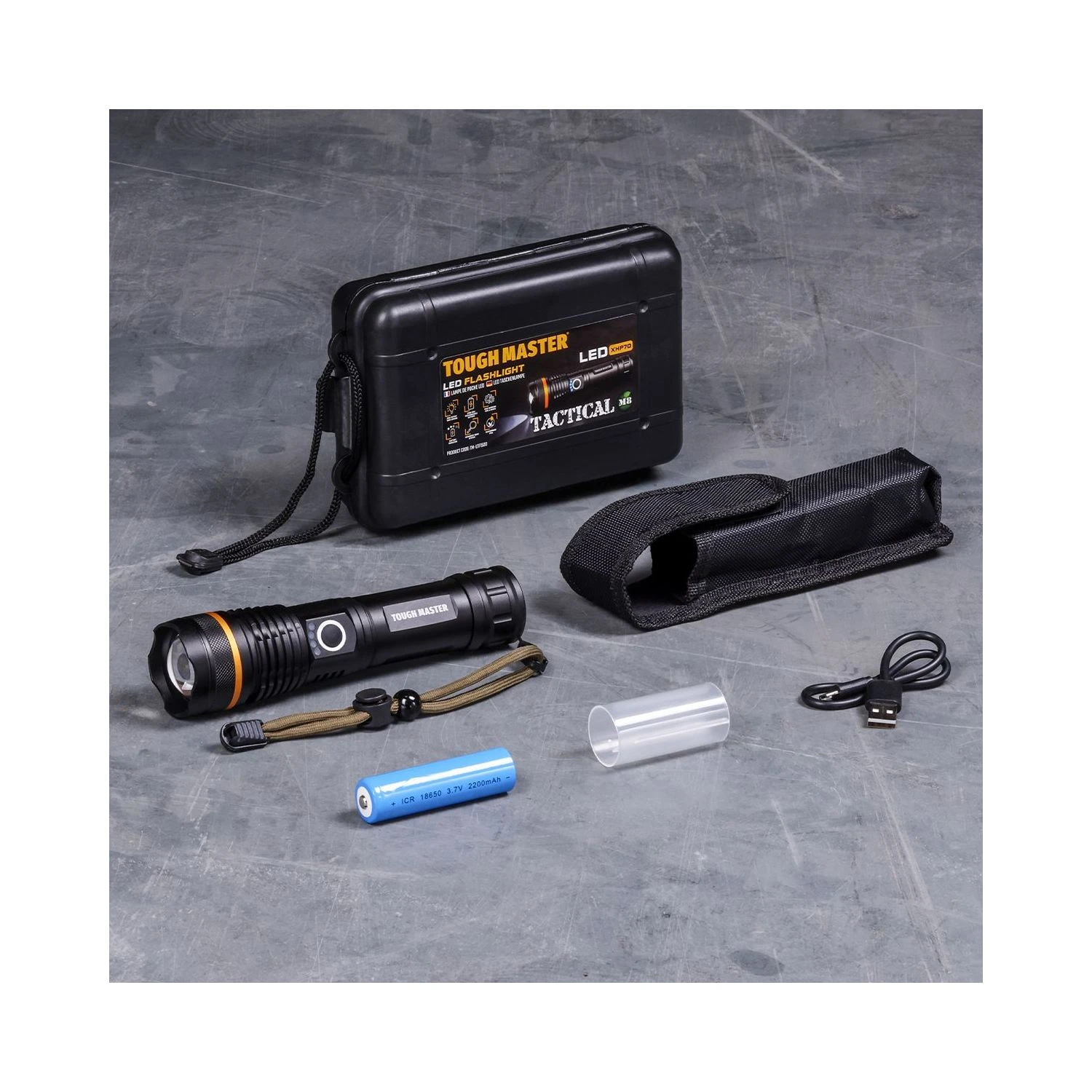 TOUGH MASTER® LED Torch USB Rechargeable With Battery - 1500 Lumens (TM-LTF1500) 2 TOUGH MASTER® LED Torch USB Rechargeable With Battery - 1500 Lumens (TM-LTF1500) - Image 2