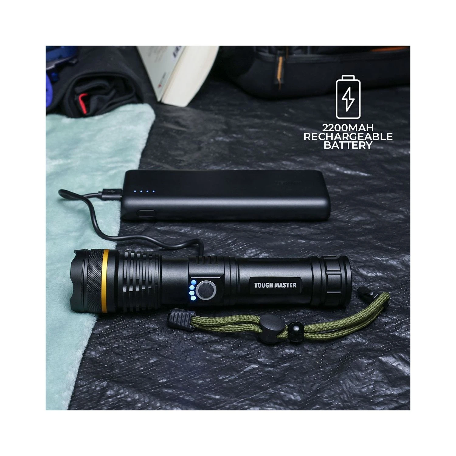TOUGH MASTER® LED Torch USB Rechargeable With Battery - 1500 Lumens (TM-LTF1500) 4 TOUGH MASTER® LED Torch USB Rechargeable With Battery - 1500 Lumens (TM-LTF1500) - Image 4