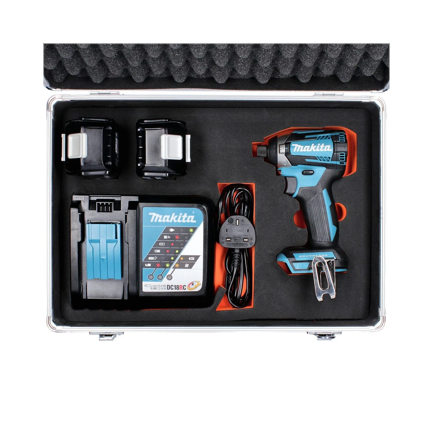 Makita DTD154 18V Li-Ion Brushless Impact Driver With 2 X 6.0Ah Batteries, Charger & 70 Piece Acc. In Case 3 Makita DTD154 18V Li-Ion Brushless Impact Driver With 2 X 6.0Ah Batteries, Charger & 70 Piece Acc. In Case - Image 3