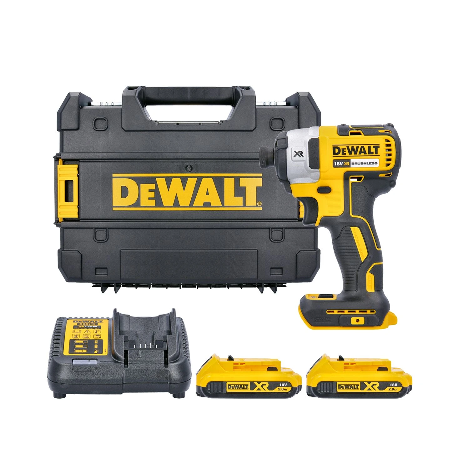 DeWalt DCF887D2 18V XR Brushless Impact Driver With 2 X 2.0Ah Batteries, Charger & TSTAK Carry Case 1 DeWalt DCF887D2 18V XR Brushless Impact Driver With 2 X 2.0Ah Batteries, Charger & TSTAK Carry Case
