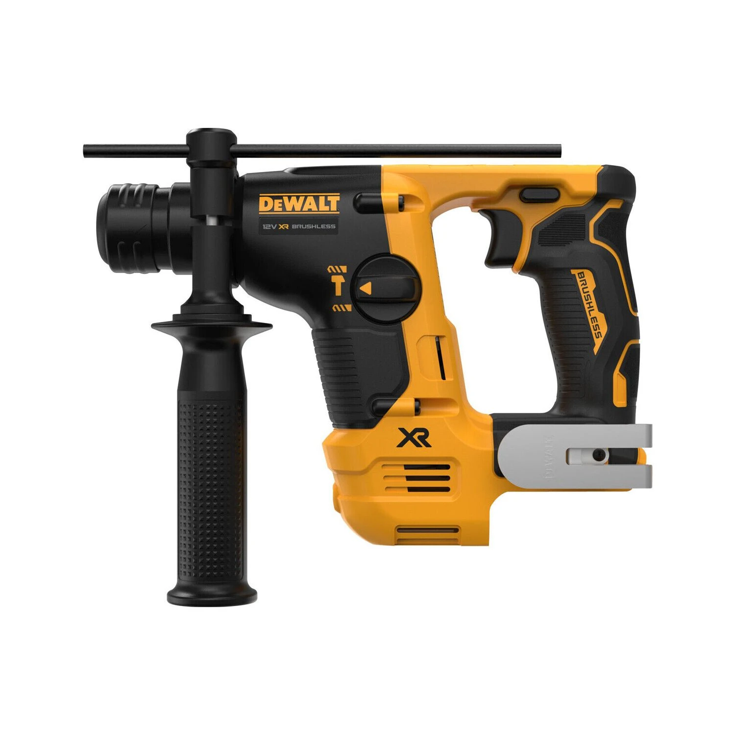 DeWalt DCH072 12V Brushless Compact SDS+ Hammer Drill With 4 Piece SDS Chisel Set 2 DeWalt DCH072 12V Brushless Compact SDS+ Hammer Drill With 4 Piece SDS Chisel Set - Image 2