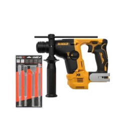 DeWalt DCH072 12V Brushless Compact SDS+ Hammer Drill With 4 Piece SDS Chisel Set