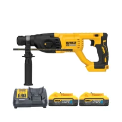 DeWalt DCH133 18V Cordless Brushless SDS Plus Hammer Drill With 2 X 5.0Ah Powerstack Batteries & Charger