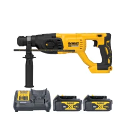 DeWalt DCH133 18V Cordless Brushless SDS Plus Hammer Drill With 2 X 4.0Ah Batteries & Charger