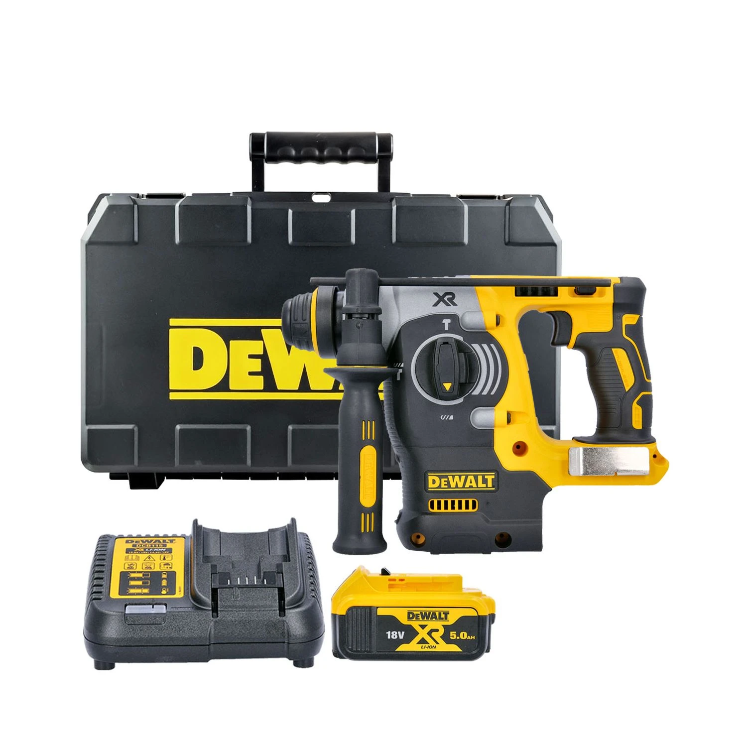 DeWalt DCH273 18V XR Cordless Brushless SDS Plus Rotary Hammer Drill With 1 X 5.0Ah Battery, Charger & Case 1 DeWalt DCH273 18V XR Cordless Brushless SDS Plus Rotary Hammer Drill With 1 X 5.0Ah Battery, Charger & Case