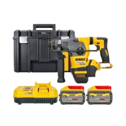 DeWalt DCH333X2 54V XR Cordless Brushless SDS Plus Hammer Drill With 2 X 9.0Ah Batteries, Charger & Case