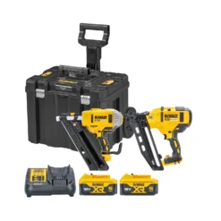 DeWalt DCK264P2T 18V XR Cordless Brushless Framing & Finishing Nailer Twin Pack With 2 X 5.0Ah Batteries, Charger & TSTAK Rolling Case
