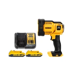 DeWalt DCL043 18V XR 1000 Lumen LED Spotlight Torch With 2 X 2.0Ah Batteries & Charger