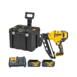 DeWalt DCN660 18V XR Brushless 60mm Second Fix Finishing Nailer With 2 X 4.0Ah Batteries, Charger & TSTAK Rolling Box