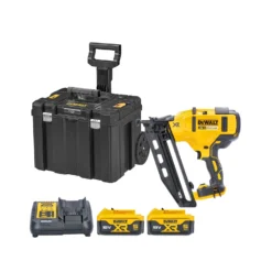 DeWalt DCN660 18V XR Brushless 60mm Second Fix Finishing Nailer With 2 X 5.0Ah Batteries, Charger & TSTAK Rolling Box