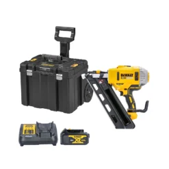 DeWalt DCN692 18V XR Li-lon Brushless 90mm First Fix Framing Nailer With 1 X 4.0Ah Battery, Charger & TSTAK Rolling Box