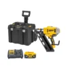 DeWalt DCN692 18V XR Li-lon Brushless 90mm First Fix Framing Nailer With 1 X 5.0Ah Battery, Charger & TSTAK Rolling Box