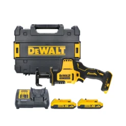 DeWalt DCS369 18V XR Cordless Brushless Sub Compact Reciprocating Saw With 2 X 2.0Ah Batteries, Charger & Case