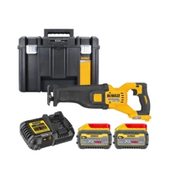 DeWalt DCS389 54V Cordless Brushless FlexVolt Reciprocating Saw With 2 X 9.0Ah Batteries, Charger & TSTAK VI Case