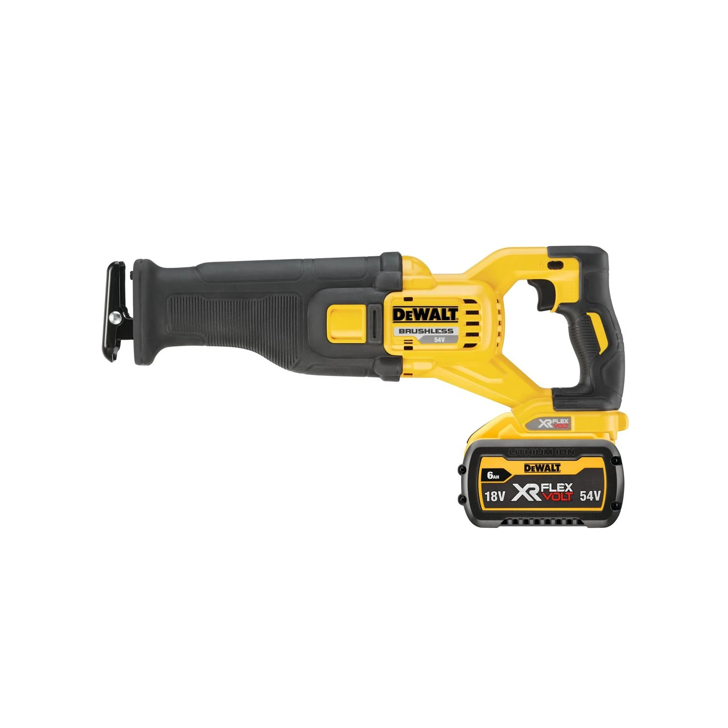 DeWalt DCS389T2 54V Cordless Brushless FlexVolt Reciprocating Saw With 2 X 6.0Ah Batteries, Charger & Case 2 DeWalt DCS389T2 54V Cordless Brushless FlexVolt Reciprocating Saw With 2 X 6.0Ah Batteries, Charger & Case - Image 2