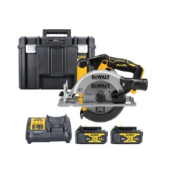 DeWalt DCS565 18V XR Cordless Brushless 165mm Circular Saw With 2 X 4.0Ah Batteries, Charger & TSTAK VI Case