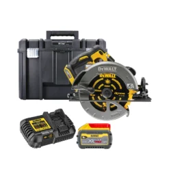 DeWalt DCS578 54V Cordless Brushless FlexVolt 190mm Circular Saw With 1 X 9.0Ah Battery, Charger & TSTAK VI Case