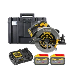 DeWalt DCS578 54V Cordless Brushless FlexVolt 190mm Circular Saw With 2 X 9.0Ah Batteries, Charger & TSTAK VI Case