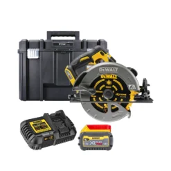 DeWalt DCS578 54V Cordless Brushless FlexVolt 190mm Circular Saw With 1 X 6.0Ah Battery, Charger & TSTAK VI Case