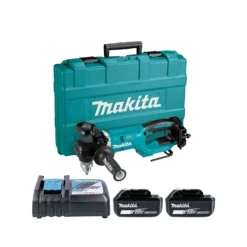 Makita DDA450 18V LXT Cordless Brushless Angle Drill With 2 X 6.0Ah Batteries, Charger & Carry Case