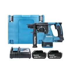 Makita DHR242RTJ 18V LXT Cordless Brushless 24mm SDS Plus Rotary Hammer Drill With 2 X 5.0Ah Batteries, Charger & Case