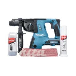 Makita DHR264 18V / 36V Cordless SDS Plus Hammer Drill With 17 Piece SDS Bit Set & Makpac Type 4 Connector Case -Makitali Shop dhr264z 08 1 2