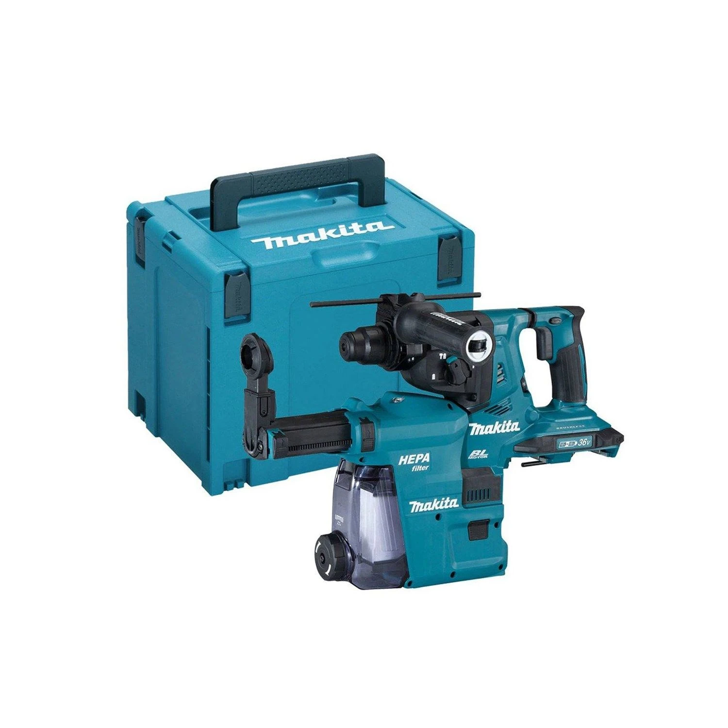 Makita DHR280ZWJ 18V LXT Cordless Brushless SDS Plus Rotary Hammer Drill With Dust Extraction & Case 1 Makita DHR280ZWJ 18V LXT Cordless Brushless SDS Plus Rotary Hammer Drill With Dust Extraction & Case