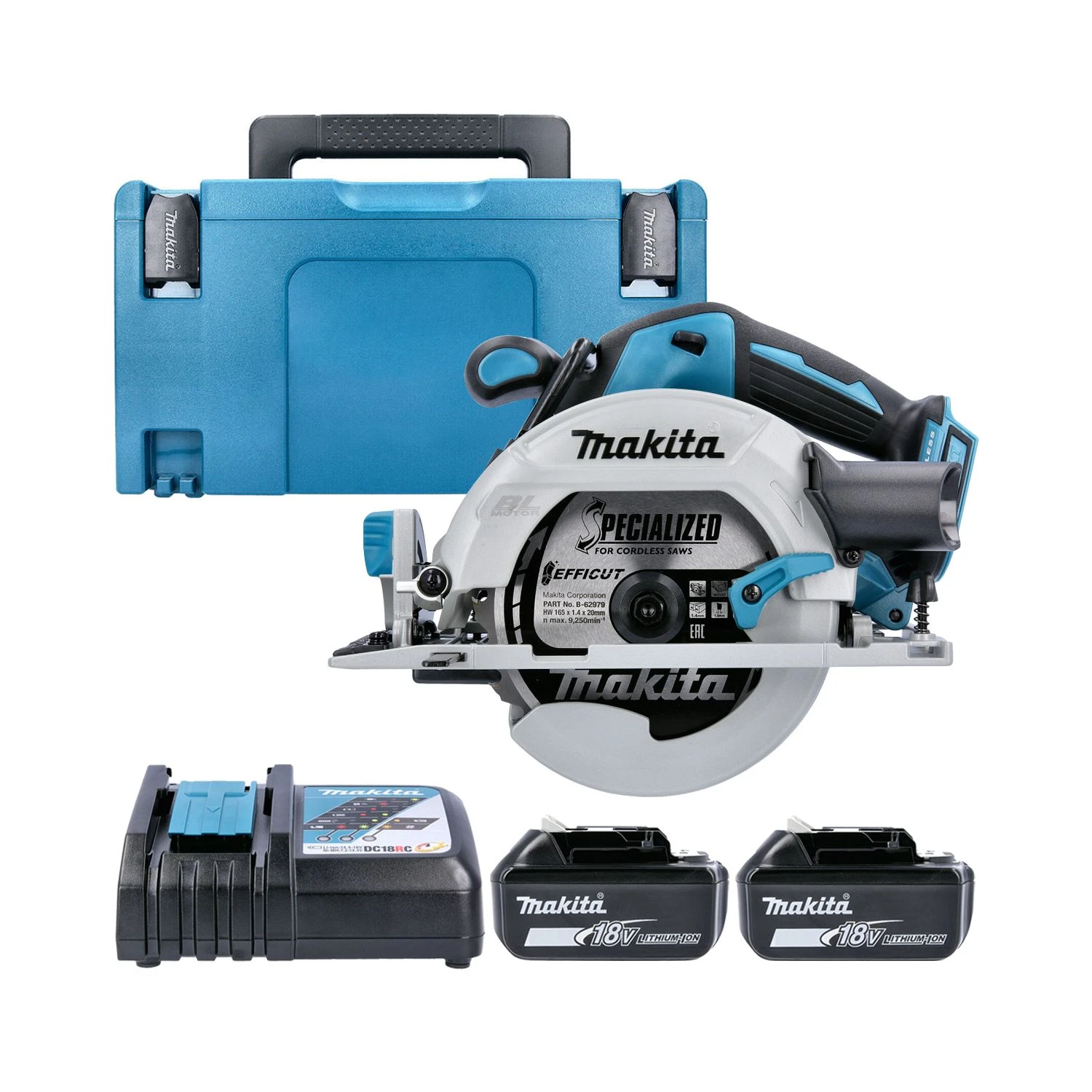 Makita DHS680 18V LXT Li-Ion 165mm Brushless Circular Saw With 2 X 5.0Ah Batteries, Charger, Case & Inlay 1 Makita DHS680 18V LXT Li-Ion 165mm Brushless Circular Saw With 2 X 5.0Ah Batteries, Charger, Case & Inlay