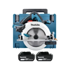 Makita DHS710 18V / 36V Cordless 190mm Circular Saw With 2 X 5.0Ah Batteries & Makpac Type 4 Case