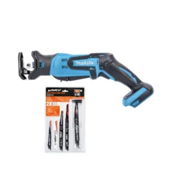Makita DJR185Z 18V Li-ion Cordless Mini Reciprocating Saw With 10 Piece Saw Blades