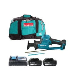 Makita DJR189 18V LXT Cordless Brushless Reciprocating Saw With 2 X 4.0Ah Batteries, Charger & LXT400 Tool Bag