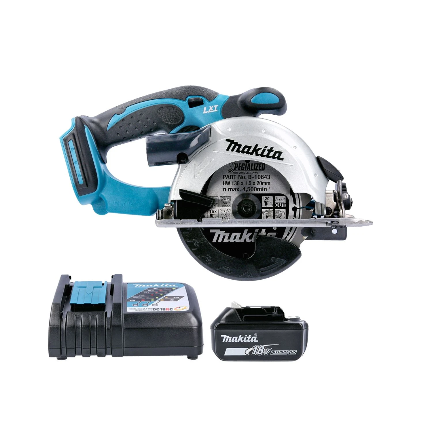 Makita DSS501 18V LXT Li-Ion 136mm Circular Saw With 1 X 5.0Ah Battery & Charger 1 Makita DSS501 18V LXT Li-Ion 136mm Circular Saw With 1 X 5.0Ah Battery & Charger