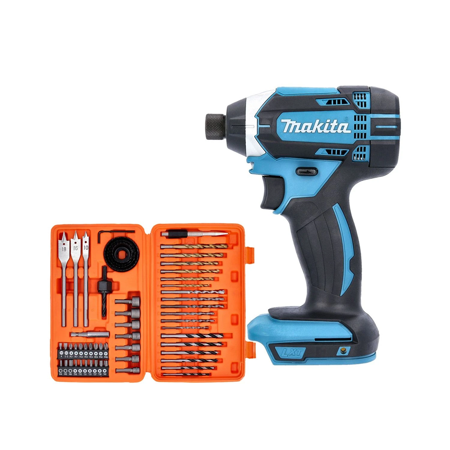 Makita DTD152 18V LXT Li-Ion Cordless Impact Driver With 56 Piece Drill & Screwdriver Bit Set 1 Makita DTD152 18V LXT Li-Ion Cordless Impact Driver With 56 Piece Drill & Screwdriver Bit Set