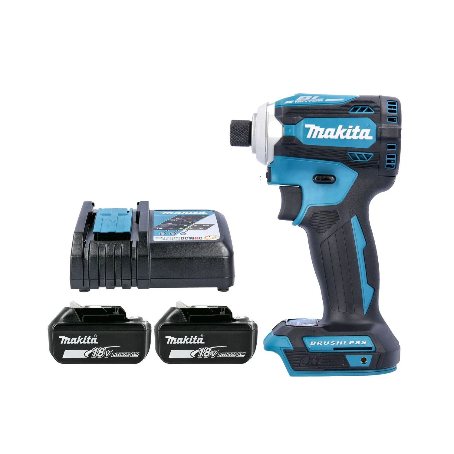 Makita DTD171 18V LXT Cordless Brushless Impact Driver With 2 X 5.0Ah Batteries & Charger 1 Makita DTD171 18V LXT Cordless Brushless Impact Driver With 2 X 5.0Ah Batteries & Charger