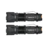 TOUGH MASTER® Rechargeable USB Torches 1200mAh Handheld Flashlights, Pocket-Size Zoomable Torches, Water-Resistant With Ultra Bright LED & Adjustable Focus (2 Pack) - 800 Lumens (TM-LTF402S)
